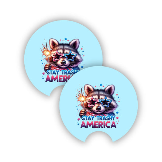 Independence Day Mischief Car Coasters