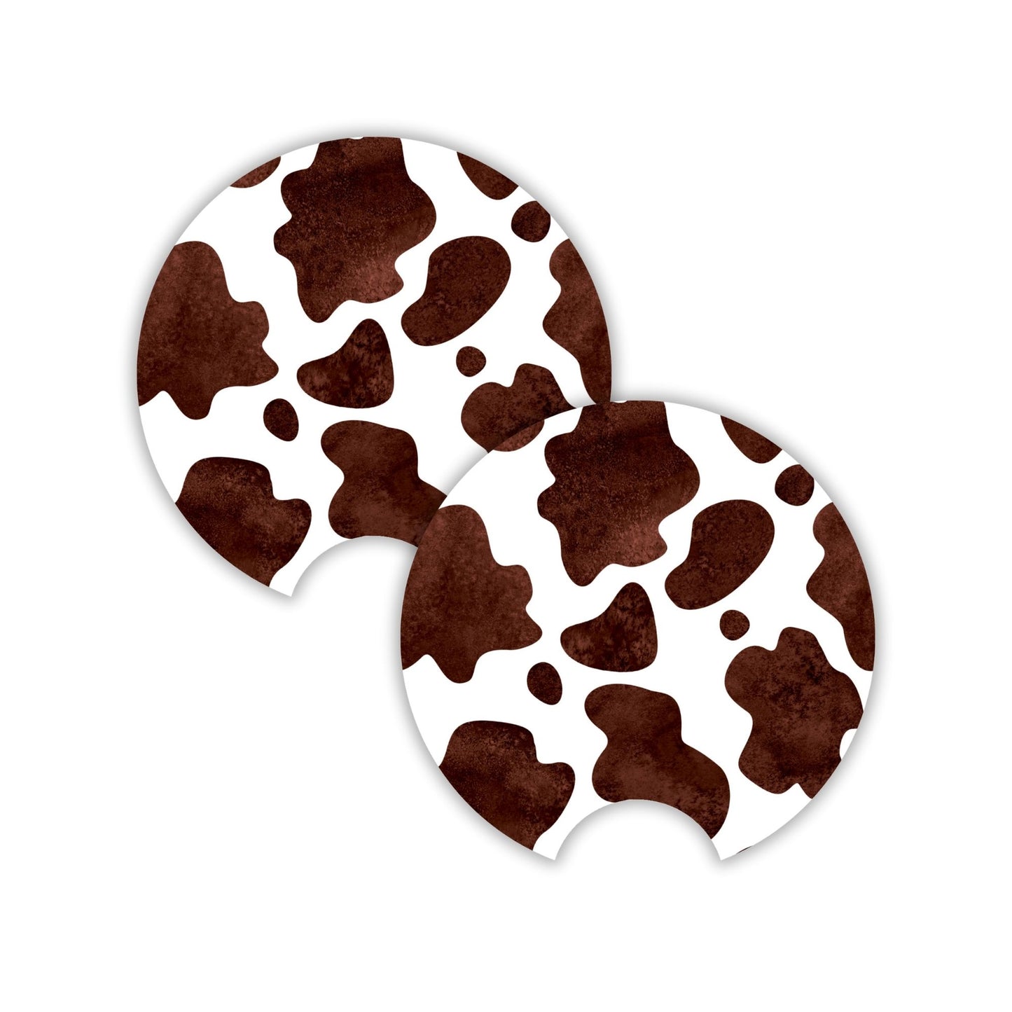 Moo-velous Cow Print Car Coasters