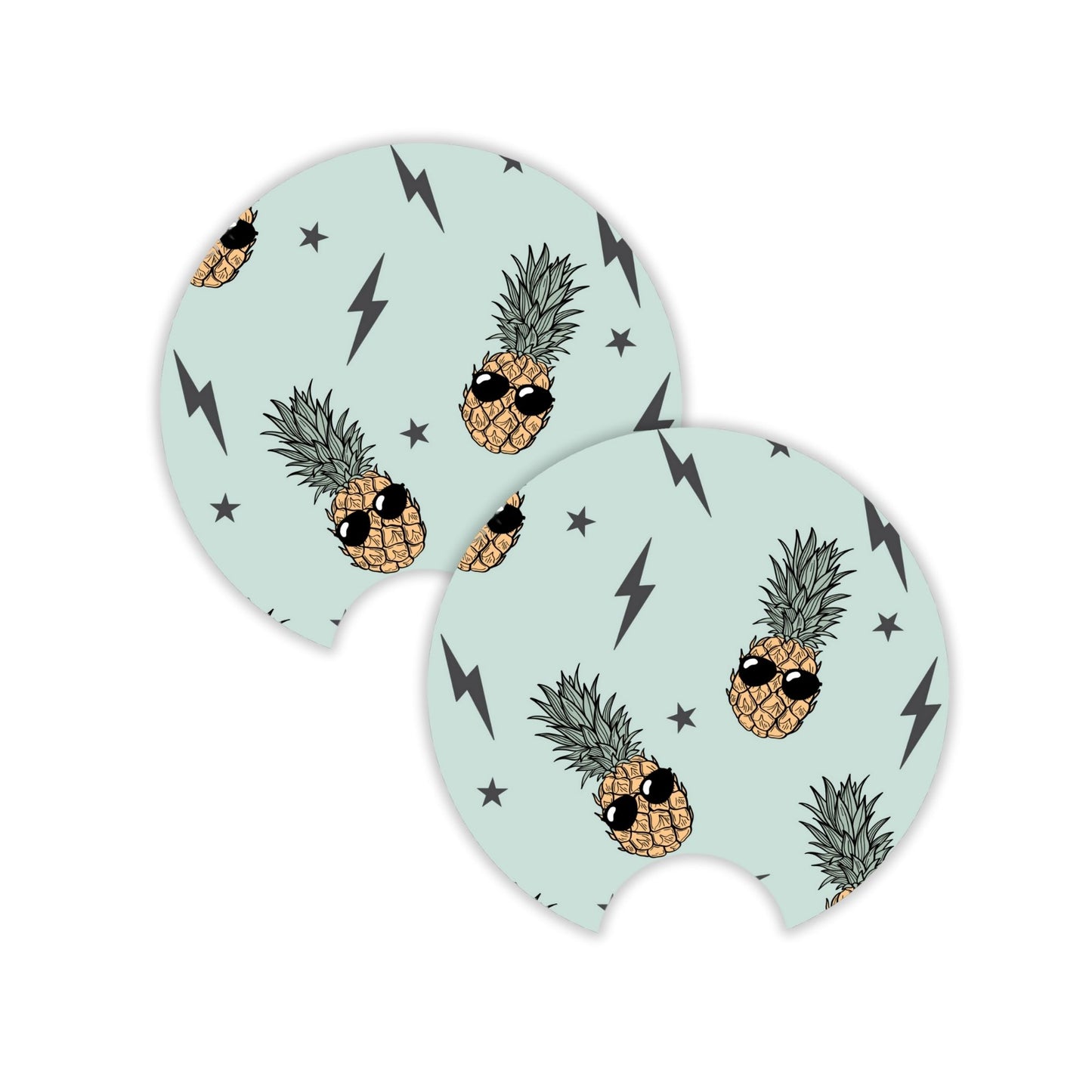 Shady Pineapples Car Coasters