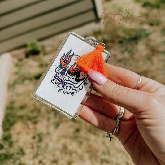 Everything's Fine Car Charm