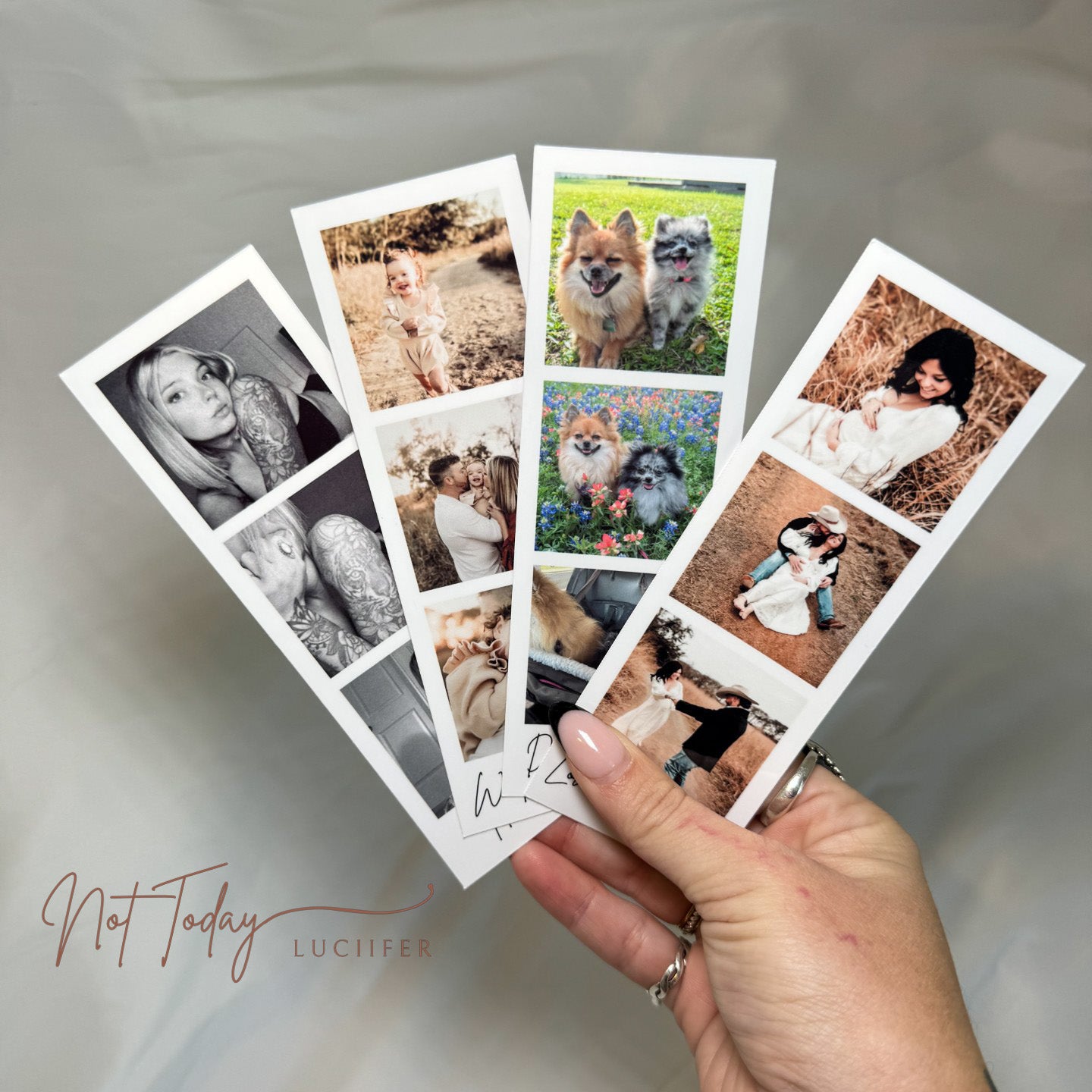 Personalized Polaroid Strip with Custom Text