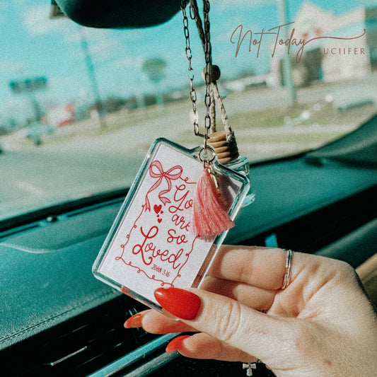You are so loved John 3:16 Car Charm